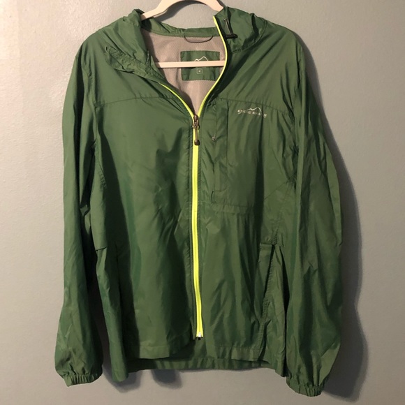 Eddie Bauer Green Windbreaker Rain 